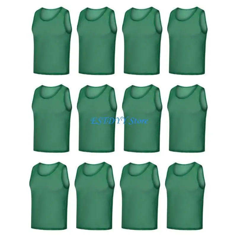 

G6DE 12pcs Scrimmage Training Жилета Team Practice Practice Vest Soccer Bibs Jerseys Спортивные прямы
