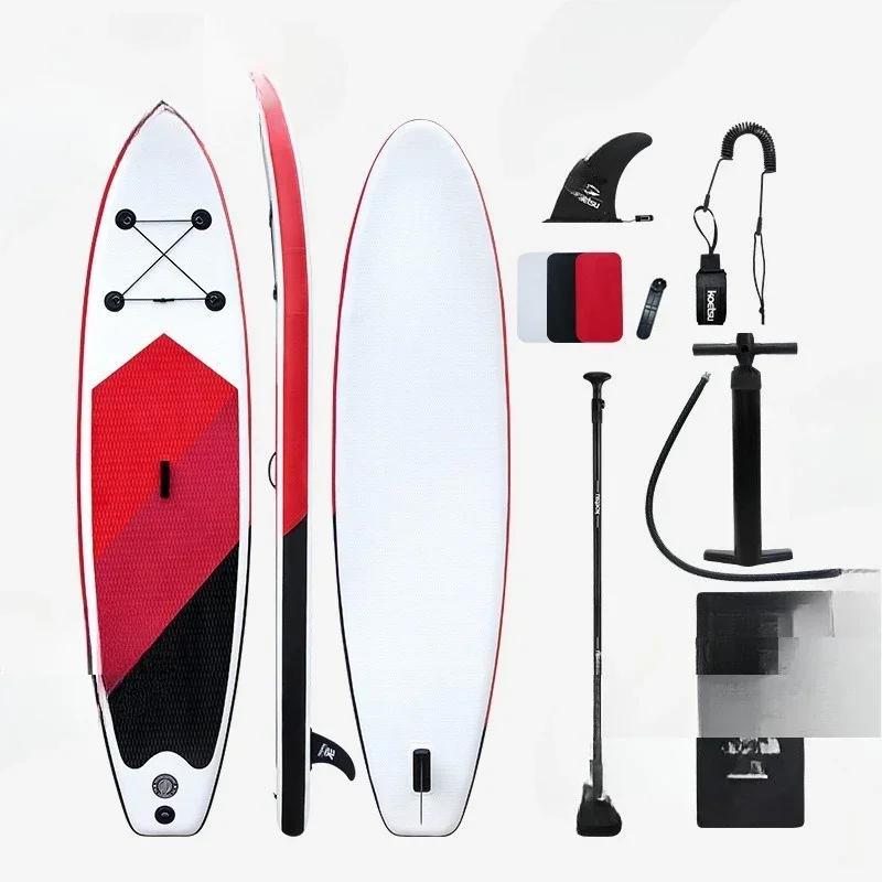 320 red and black paddle board for beginners, surfboard, sports paddle board