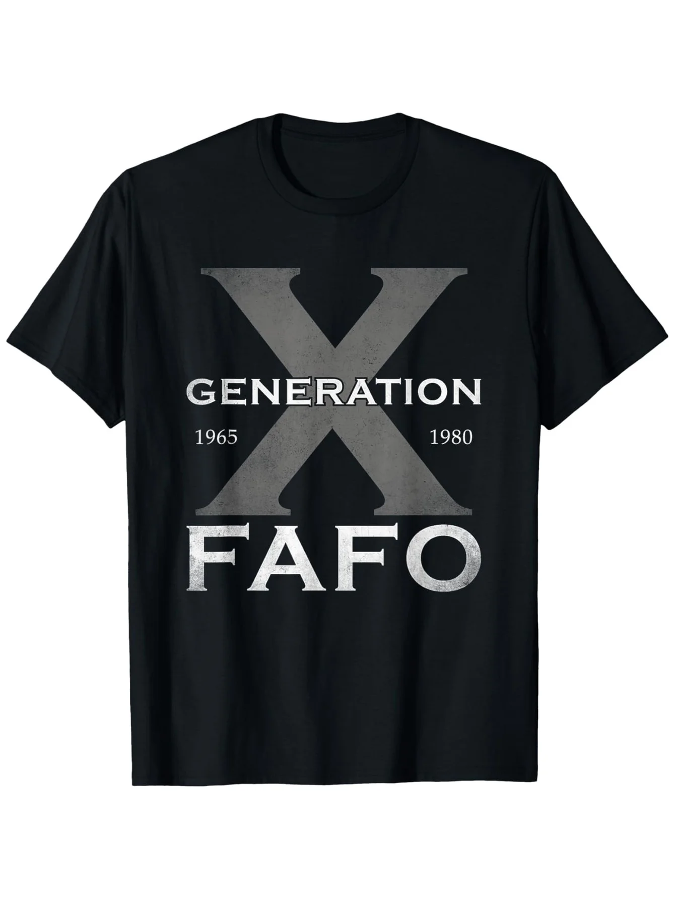 

Ultra-Soft Cotton Generation X FAFO 60s70s Nostalgic Tee for Men Breathable Moisture-Wicking Crew Neck T-Shirt