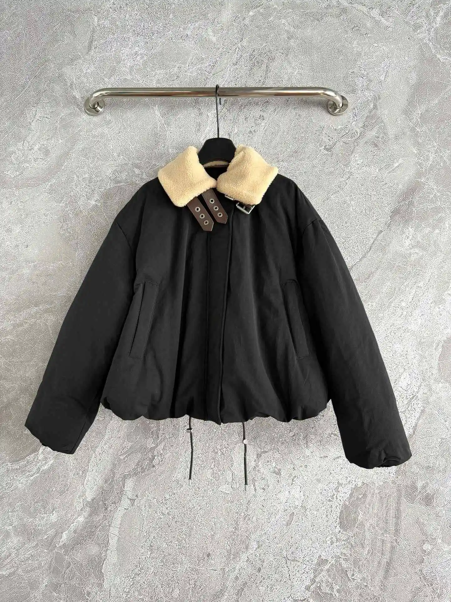 

2025 New Winter Warm Loose Wool Coat with Fur Collar - Casual Oversized Puffer Jacket Outwear