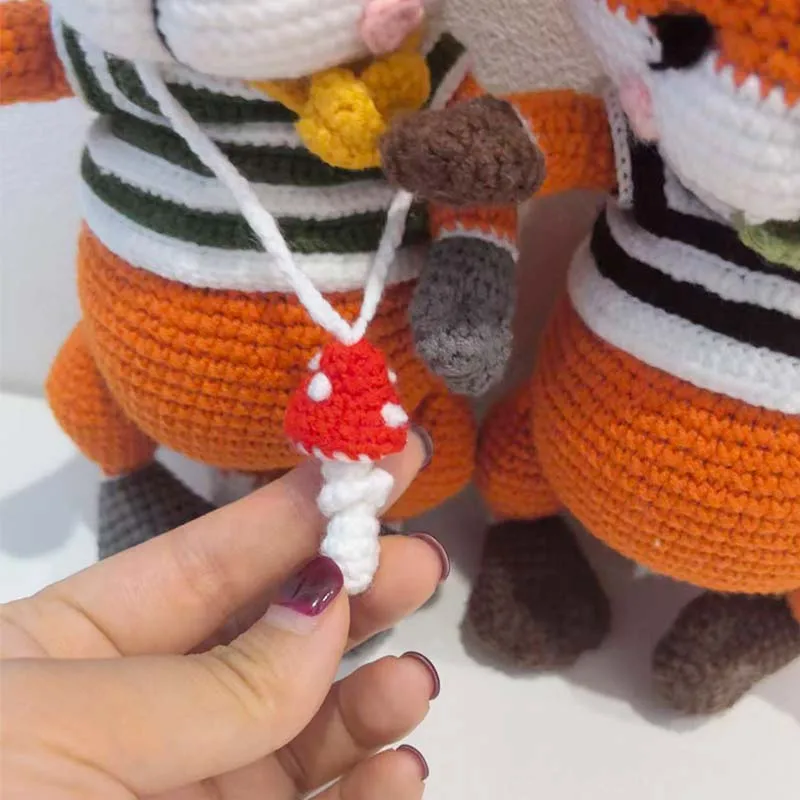 Handmade Crochet Sleepy Fox Stuffed Animal Knit Soft Toy Sweet Gift for Boys and Girls Present for Birthday Gift