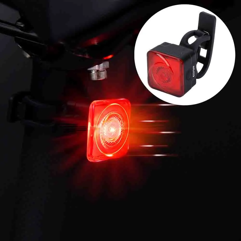 

Rechargeable Bike Tail Light with Smart Brake Sensor Auto Mode 6 Lighting Modes IPX5 Waterproof for Night Riding