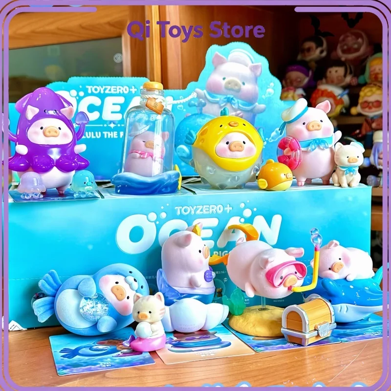 

Genuine Lulu The Piggy Ocean Series Blind Box Lulu Pig Figure Mystery Box Cute Accessories Toy Desk Model Child Birthday Gift