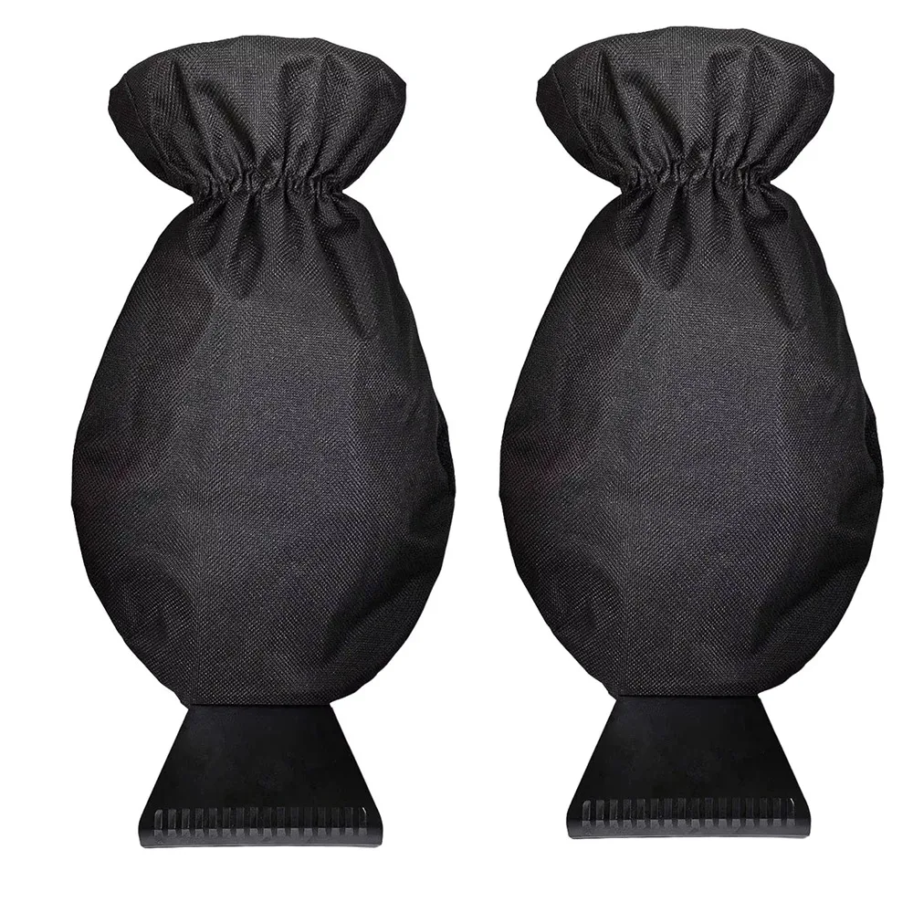 

Пара утолщенных перчаток-скребков для удаления снега и льда с автомобиля, выдвижные, без царапин, съемные, теплые