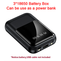 DIY 3*18650 Battery Box Power Bank Cases Holder USB Type C Micro USB Charge Shell Digital Display DIY Battery Case Storage Box