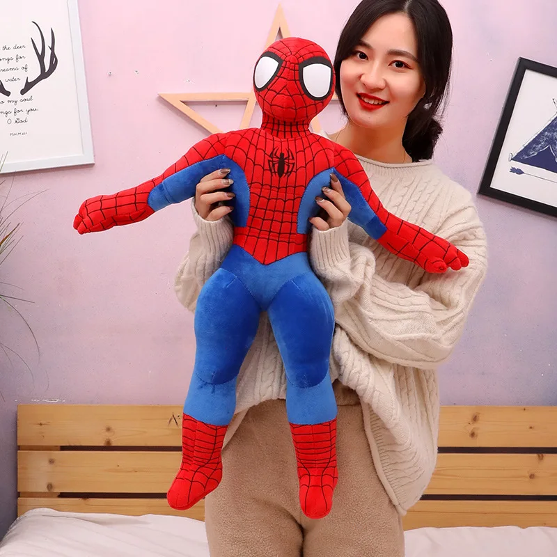 55 cm/70 cm Gigantyczny rozmiar Plushier Lalki Chłopiec Spider-Man Pluszowa lalka Zabawka Poduszka Wypchana poduszka Prezent urodzinowy dla dzieci Śpiąca lalka