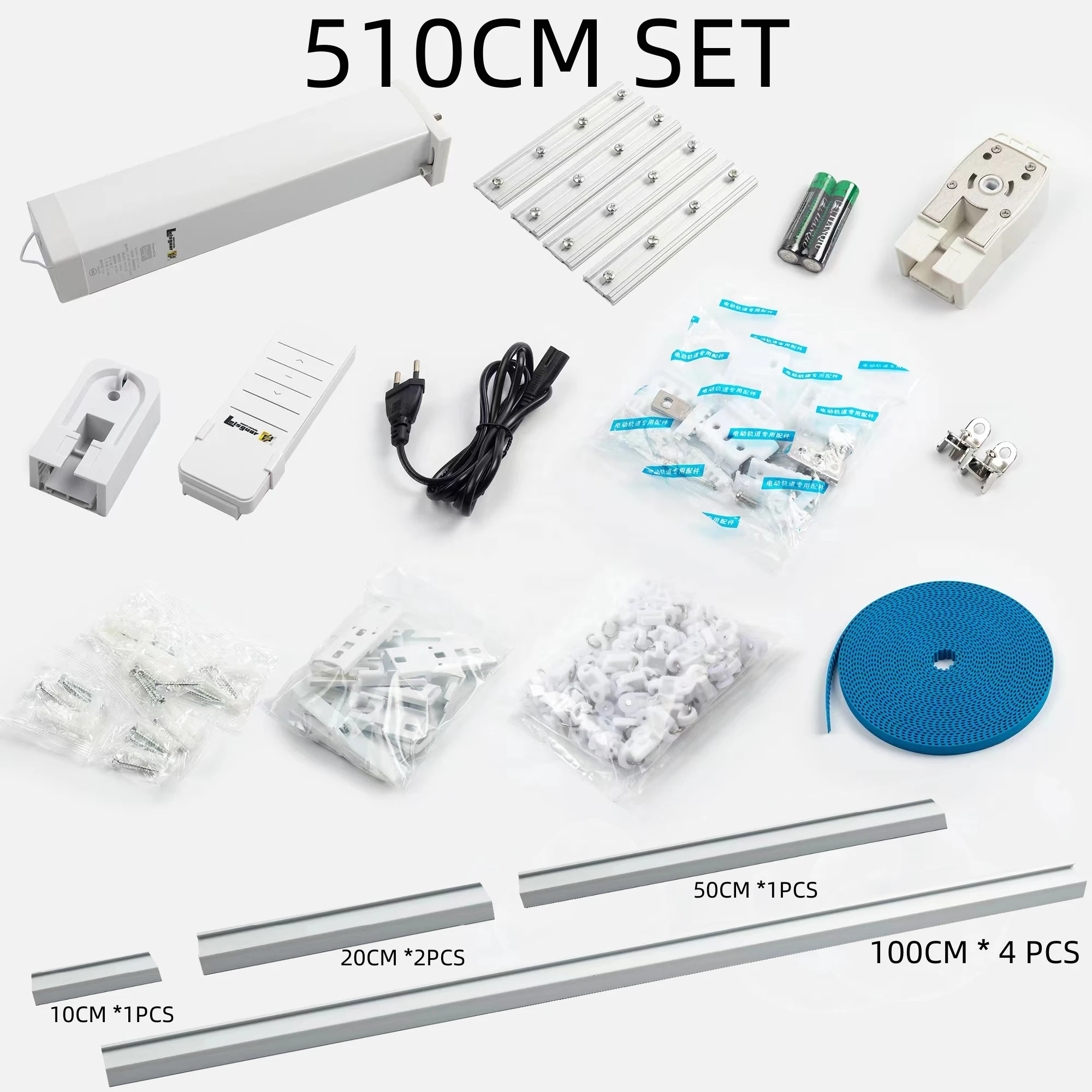 Leisguar DIY Custom Assembly Size Tuya Smart Life Electric Curtain Track Rod Set Works With Alexa Yandex Alice