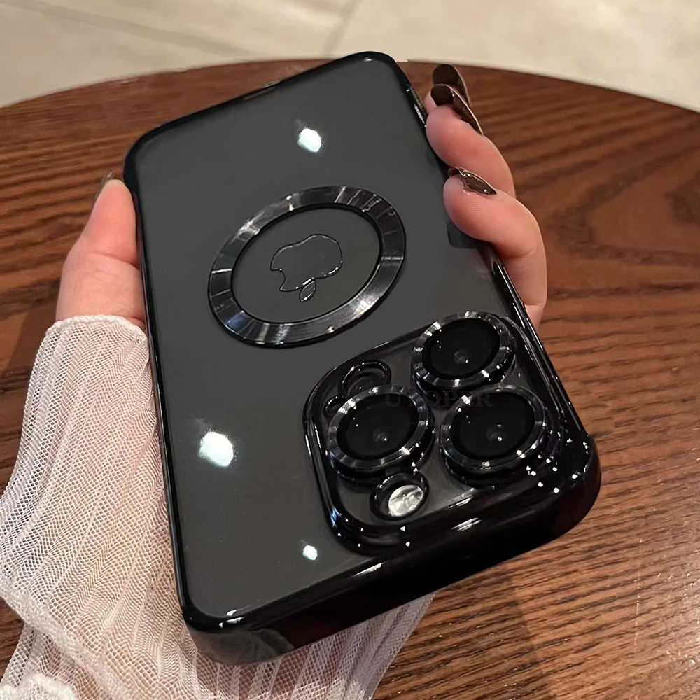 

Роскошный защитный чехол с полным покрытием для объектива для IPhone 15 14 13 12 11 Pro Max XS Max X XR 8 7 Plus SE 2020, прозрачный противоскользящий чехол