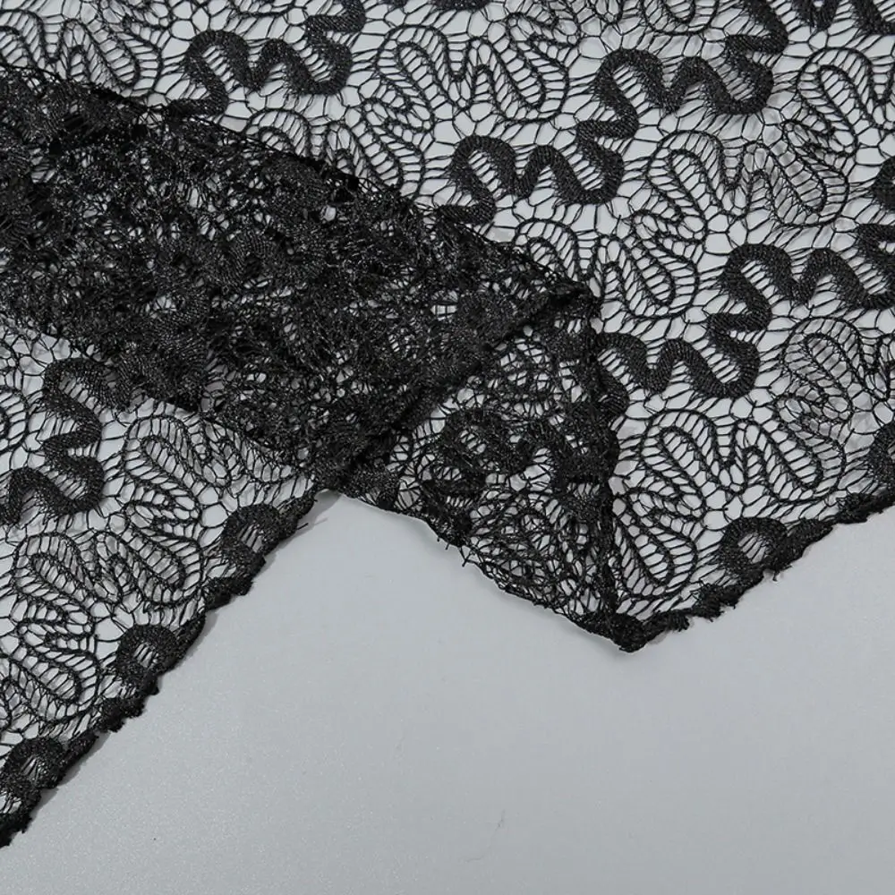 

Women's Fashion Ethnic Style Tulle Headscarf Striped Hollow-out Lace Scarf Elegant Long Scarf Evening Prom Party