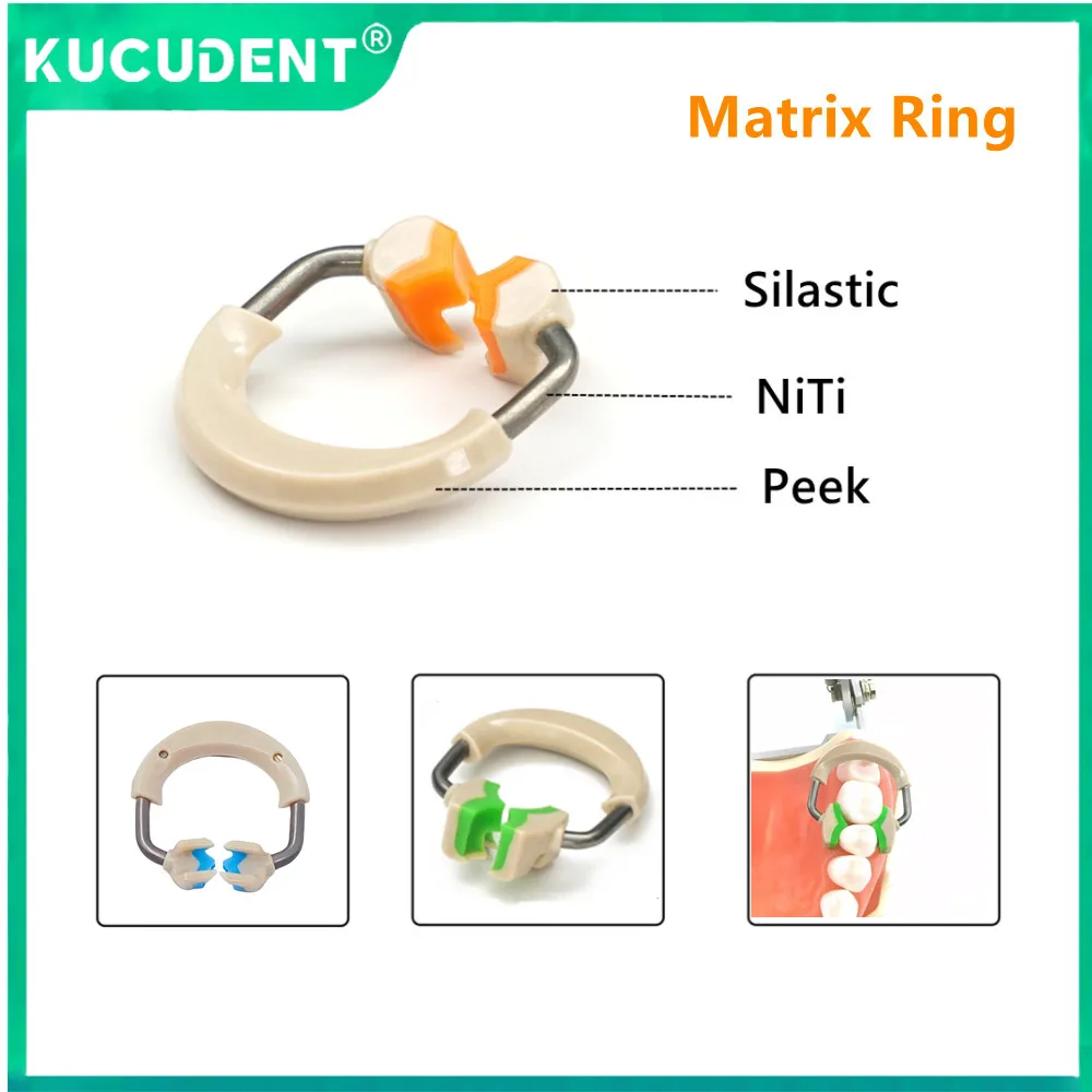 

Dental Sectional Matrix System Nickel Titanium Clamping Matrix Bands NITI Metal Matrices Clamp Ring Clip Dentistry Material Tool