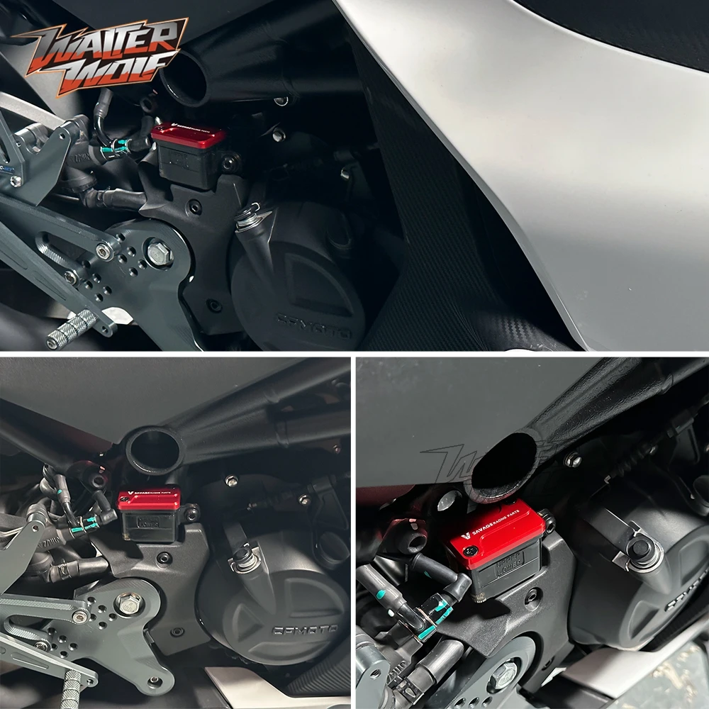 2025 450SR 450SS Rear Fluid Reservoir Cover Guard For CFMOTO 450NK 450CLC 450SRS 2023 2024 Brake Oil Tank Caps 450 NK/SS/CL-C