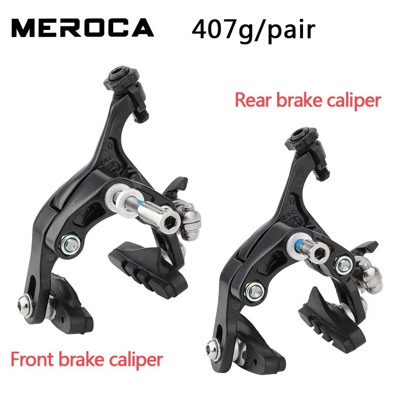 Road Bike C Brakes Aluminum Alloy Bicycle C Brake Caliper Front Rear Road Bicycle Brake Caliper Durable Bike Brakes Set