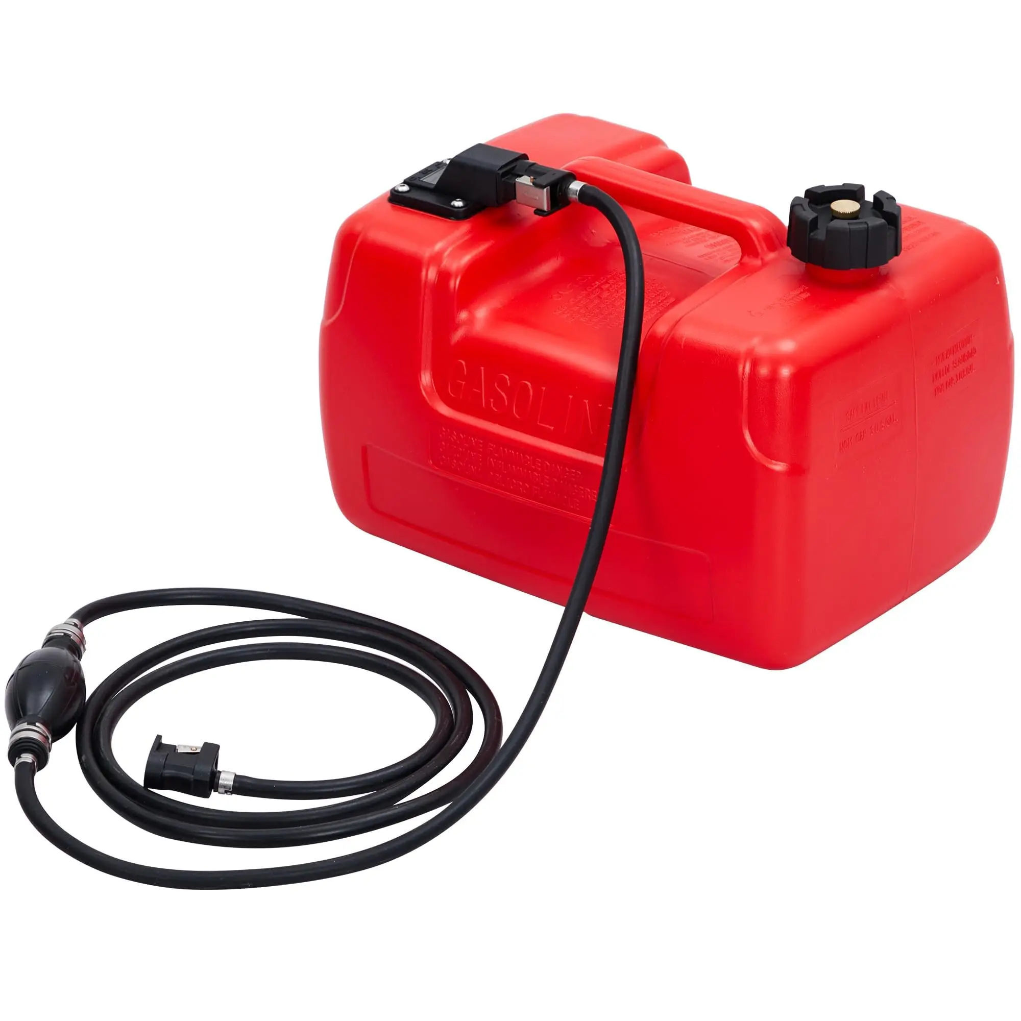 3/6 Gallon Marine Fuel Tank, Portable Tank with Fuel Line & i-Shaped Handle, Boat Transfer Tank for Marine Boats, Yachts, Watercraft