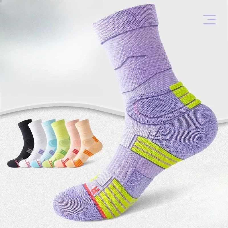 

Badminton Professional Wear-resistant Cotton Socks, Mid-calf Pure Cotton Towel Bottom Fitness Socks