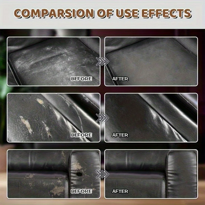 Suitable for PU Leather Repair Paste & Color Patch - Instant Wear & Fade, Quick Application for Shoes, Bags, Sofa Restorer, Long