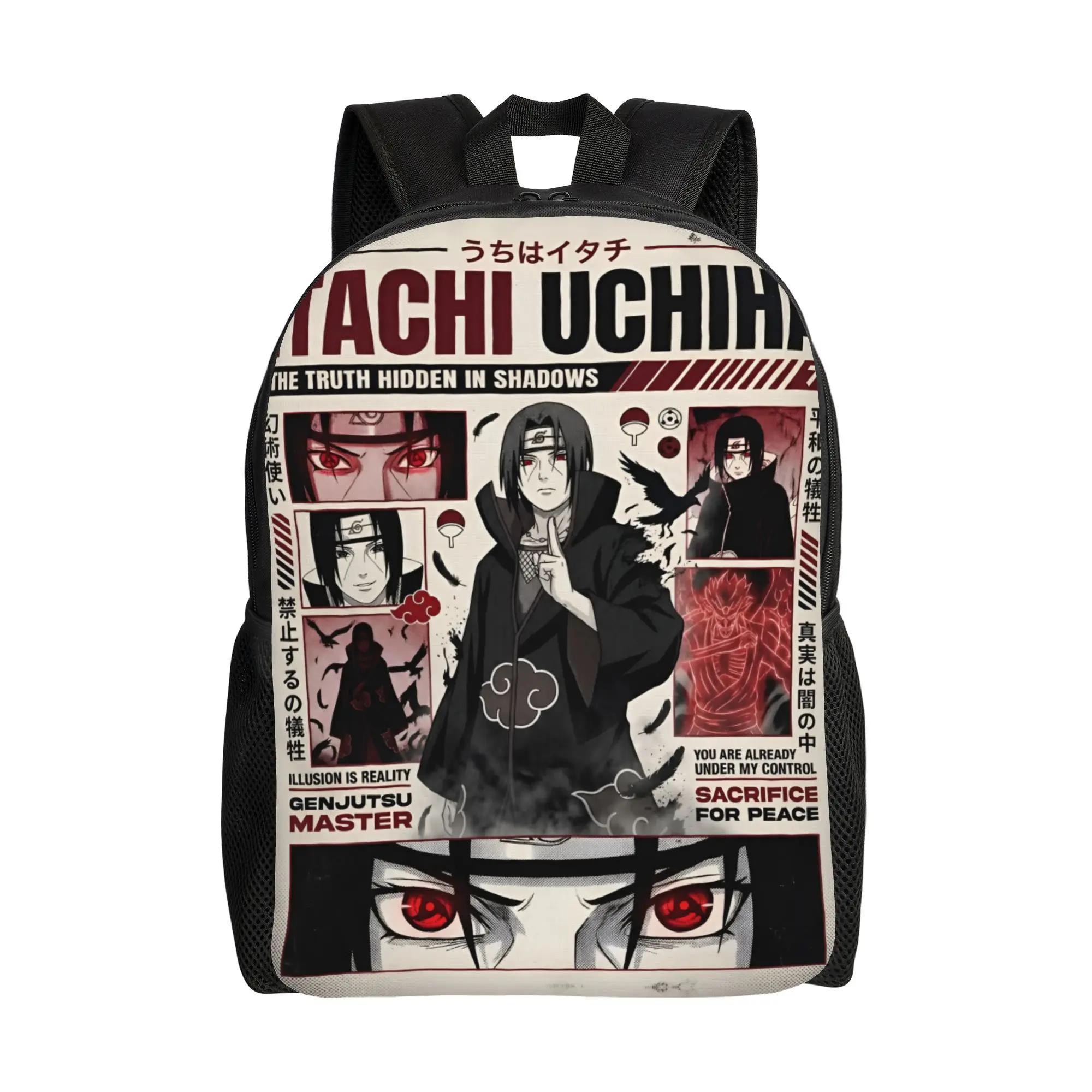 N-Narutoes Akatsukis Backpacks for Men Women School College Student Bookbag Fits 15 Inch Laptop Uchiha Itachi Bags