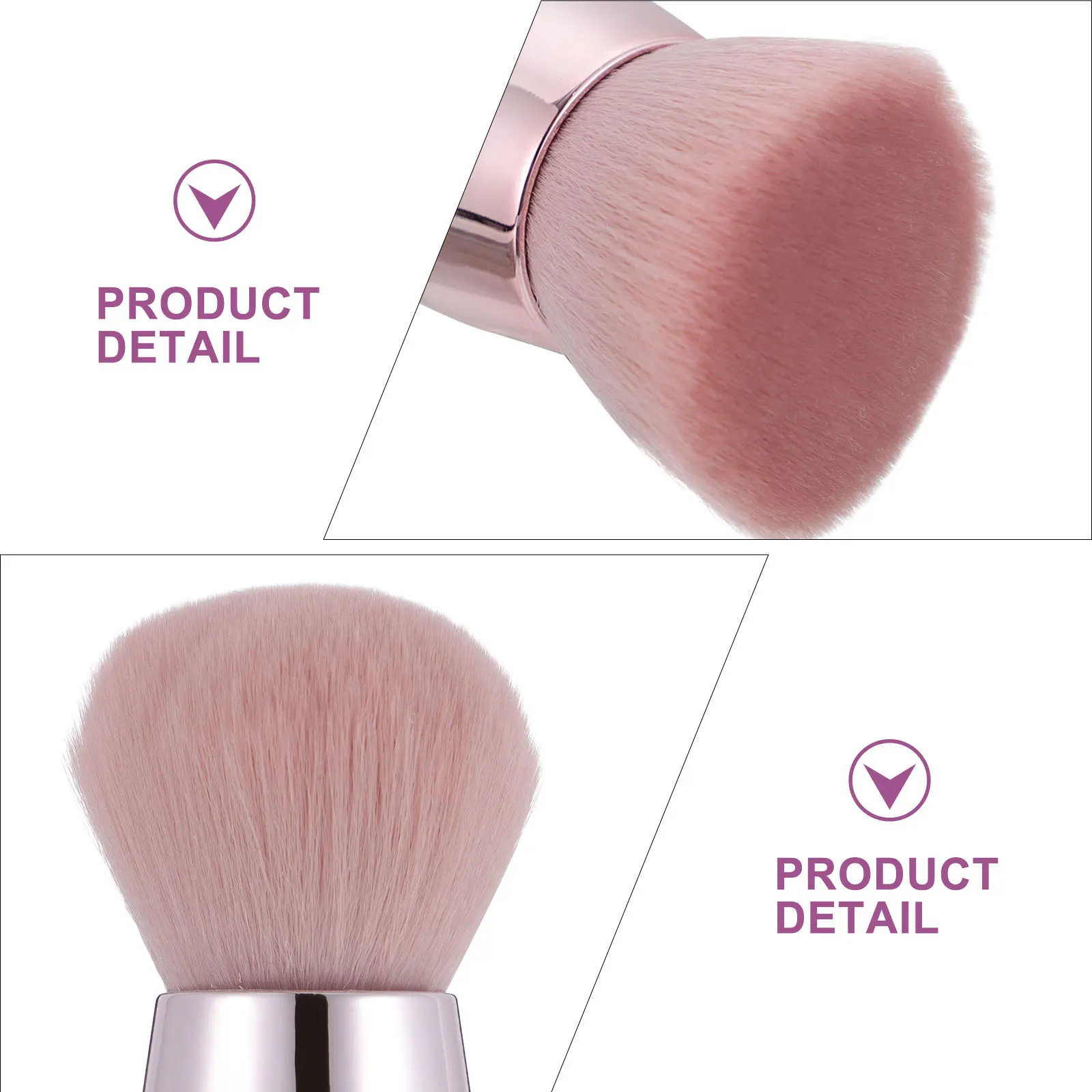 

2Pcs Face Powder Brush Brush Set Mushroom Style for Blush and Foundation Application Fine Fiber Bristles No Shedding