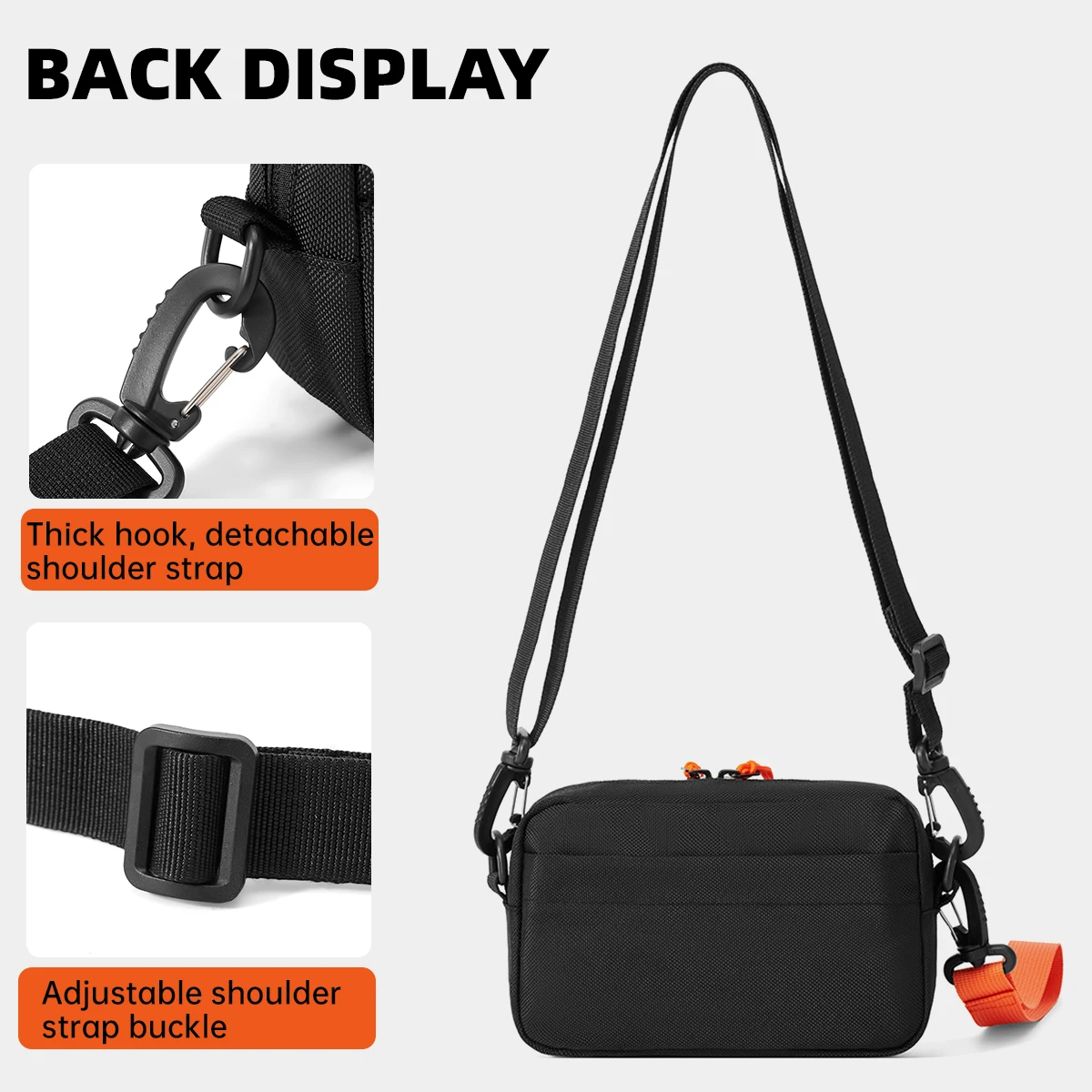 Crossbody Bag for Women, Minimalist Casual Outdoor Lightweight Japanese Style Trendy Brand Shoulder Bag for Men, Workwear Commuter Phone Bag for Hiking and Camping