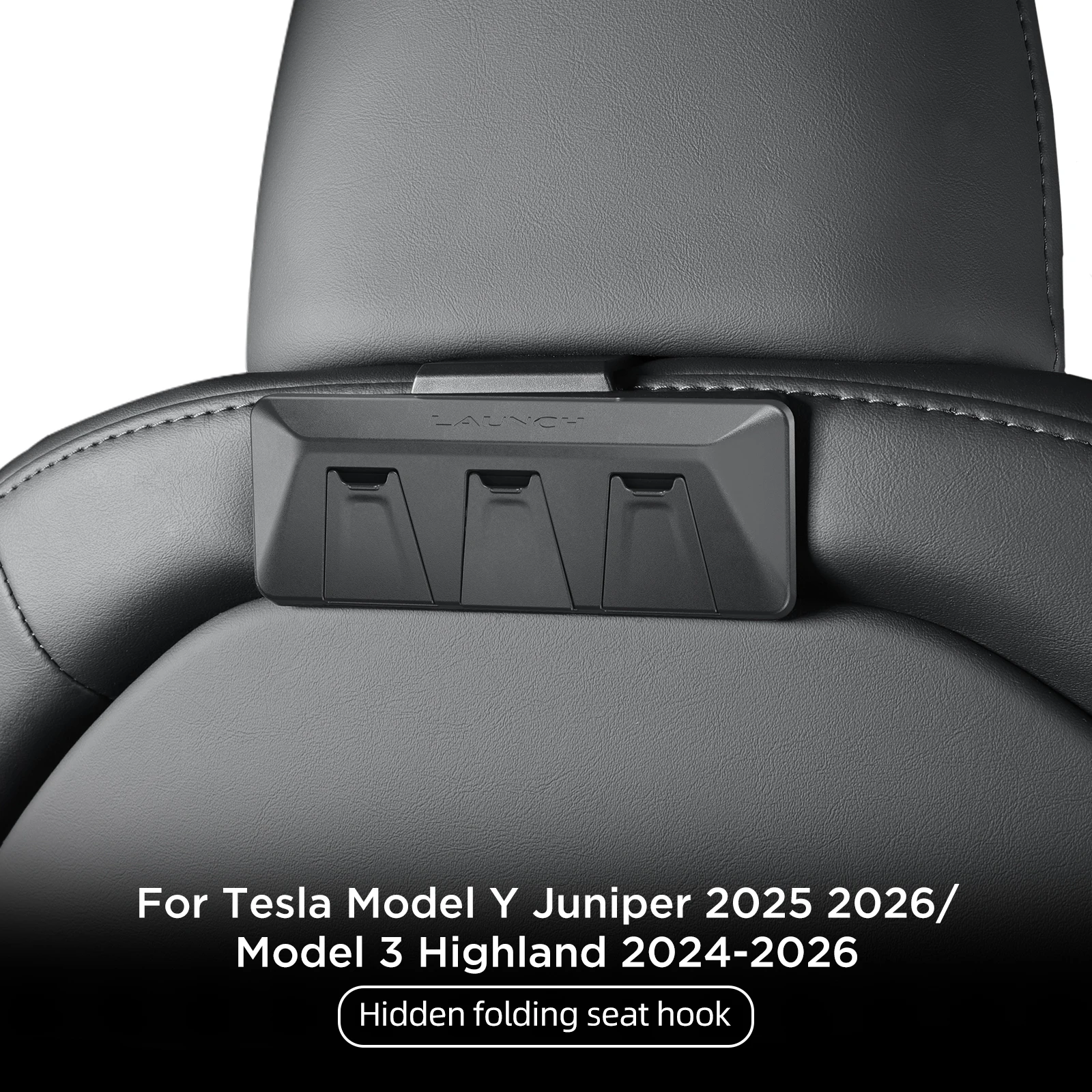 

LUCKEASY для Tesla Model Y Launch 2025+ Juniper/Model 3, Highland, крючок для подголовника переднего сиденья, подвесной крючок для хранения, автомобильные аксессуары