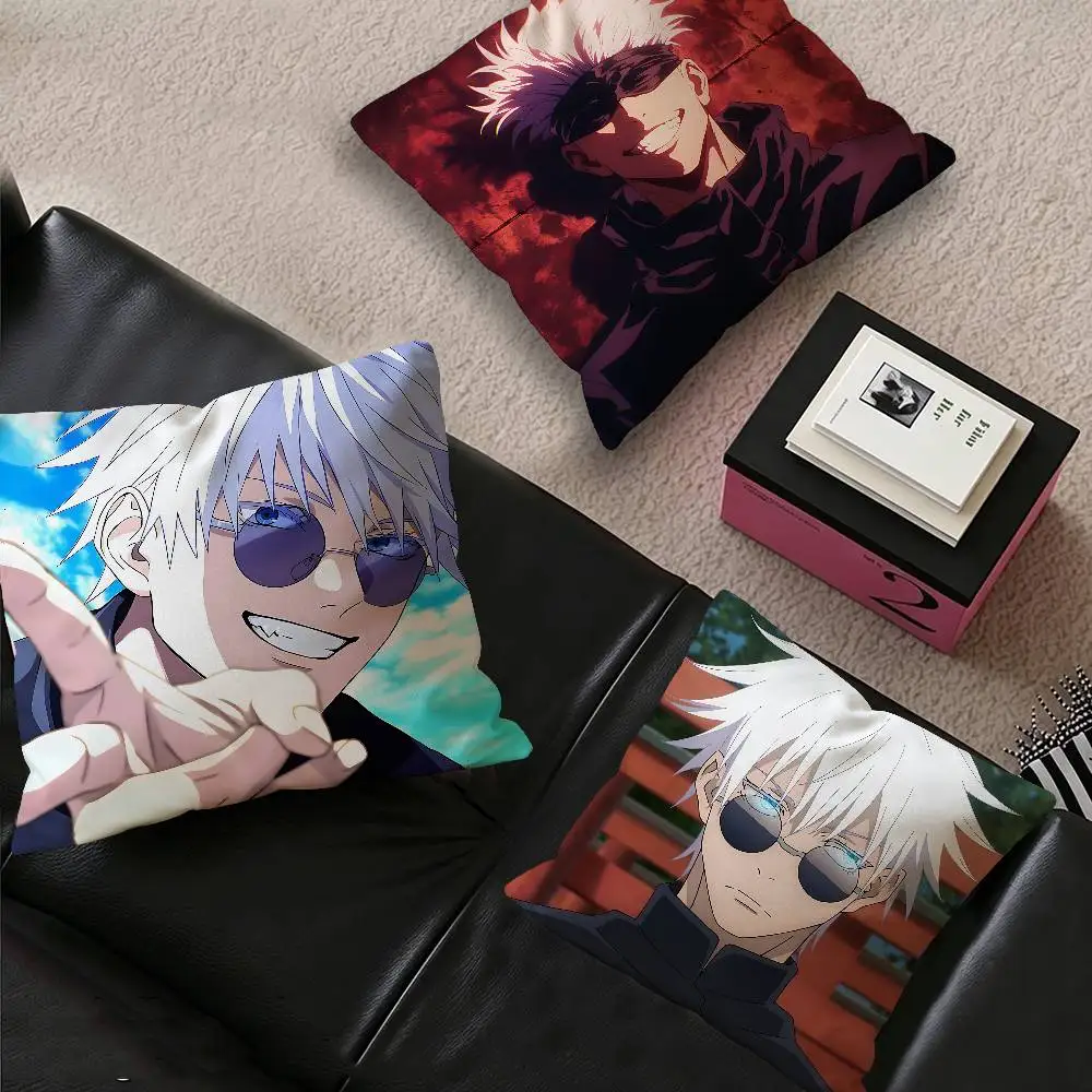 S-Satoru G-Gojo J-Jujutsu K-Kaisen Pillow Gift Home Office Decoration Bedroom Sofa Car Cushion Cover case 45x45