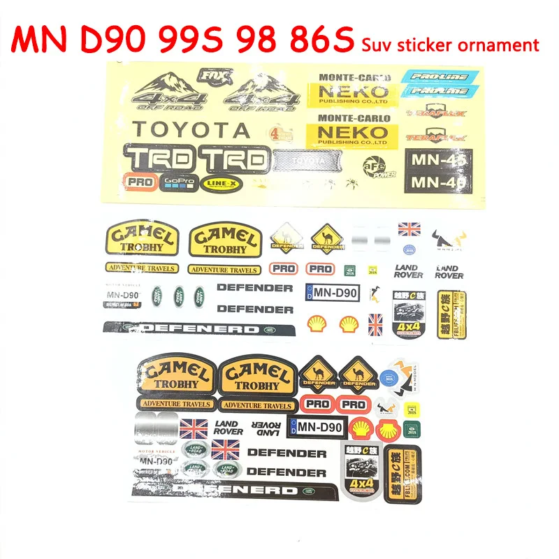 MN D90 MN99S 98 86S RC Suv Land Rover Sticker Decorative Piece Accessories