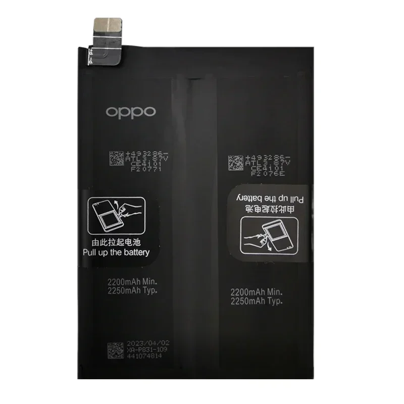 Batterie de remplacement de téléphone pour Oppo Find Bery Pro, haute qualité, 100% d\'origine, BLP831, 4500mAh, X3Pro, CPH2Oil, PEEM00, 24.com BatBR