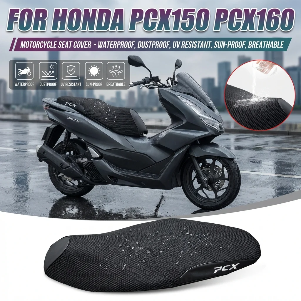 PCX Motorcycle Seat Cover Waterproof Dustproof UV Resistant Sun-proof Breathable Seat For HONDA PCX150 PCX160 PCX 150 PCX 160