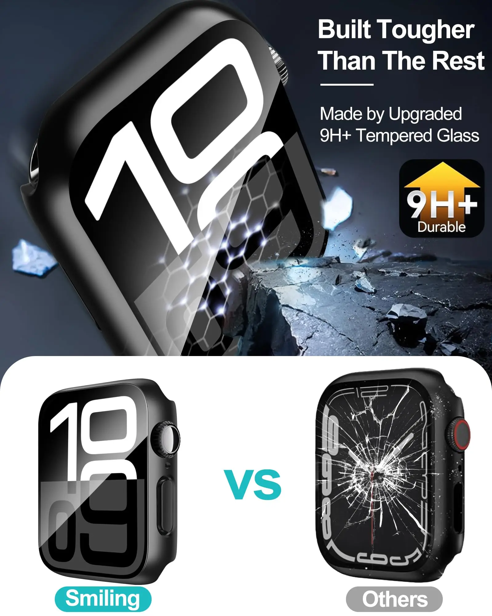 Screen Protector Case for Apple Watch Case 44mm 40mm 41 mm 45mm 42mm 38mm Accessories Glass+Cover iwatch Series 3/4/5/6/7/8/9/SE
