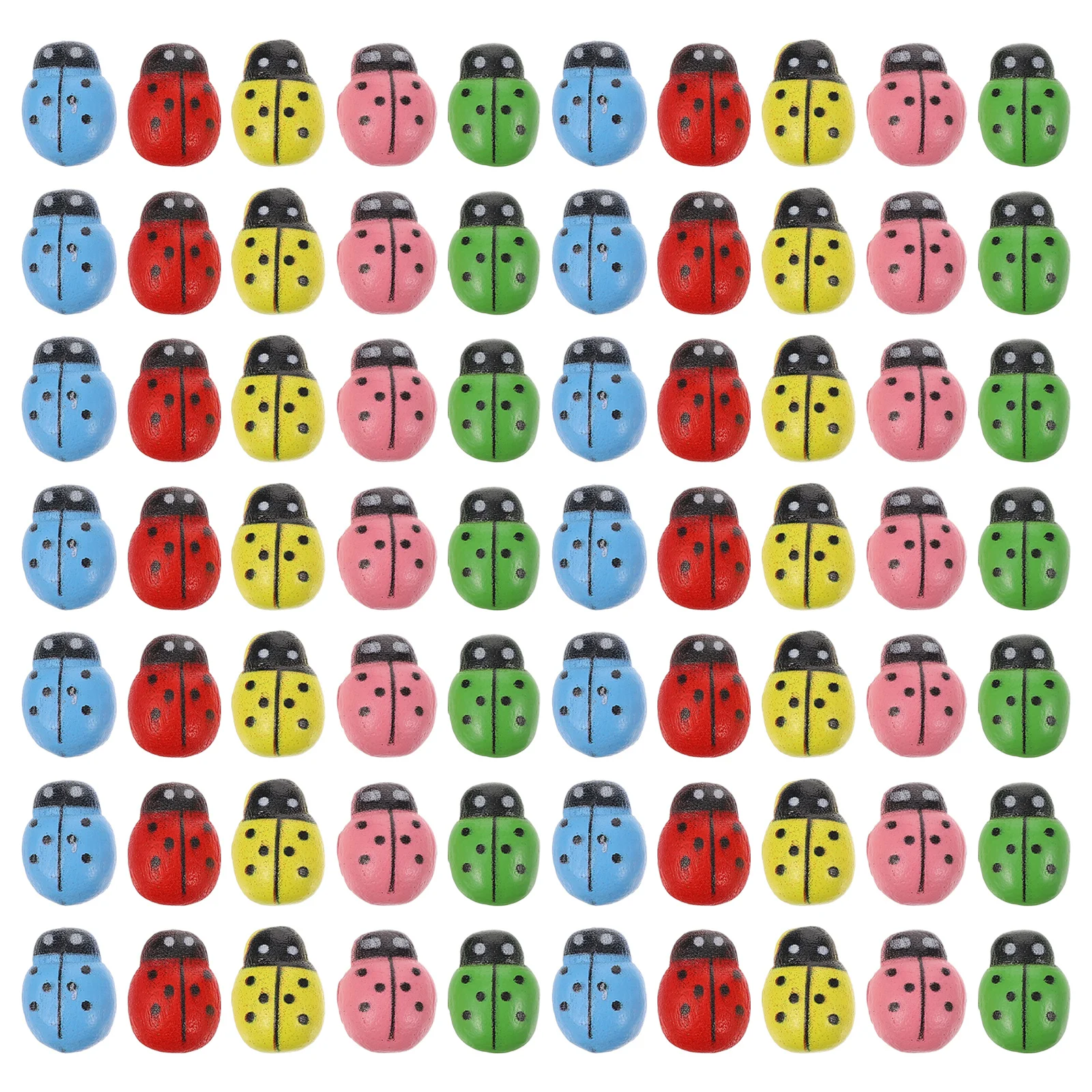 100 قطعة الخنفساء الخشبية الصغيرة مقاوم للماء الخنفساء الخشبية ل ديكور تررم الملونة عطلة الديكور لتقوم بها بنفسك دمية مصغرة