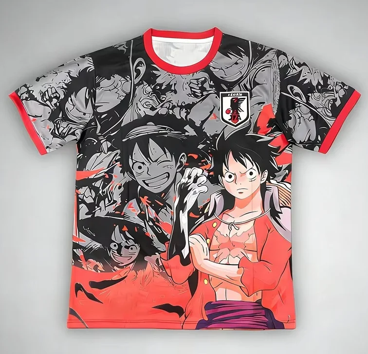 2026 Summer New One Piece T-Shirt Japan Monkey D. Luffy Premium Jersey Kid_Adults Oversized Breathable Quick Drying Sports Tops