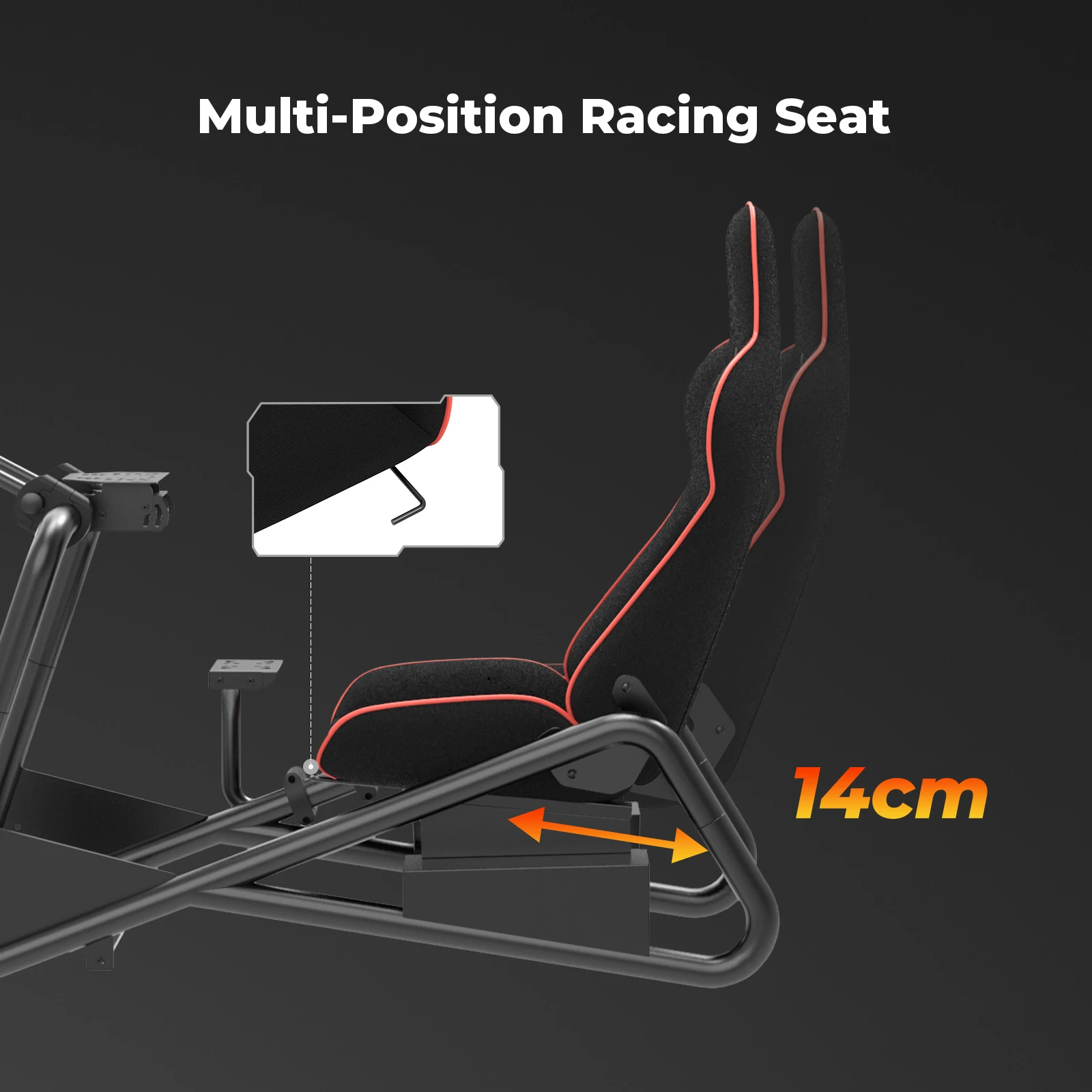 Indoor E-Sport Professional Sim Racing Bracket Iron Frame for Gaming