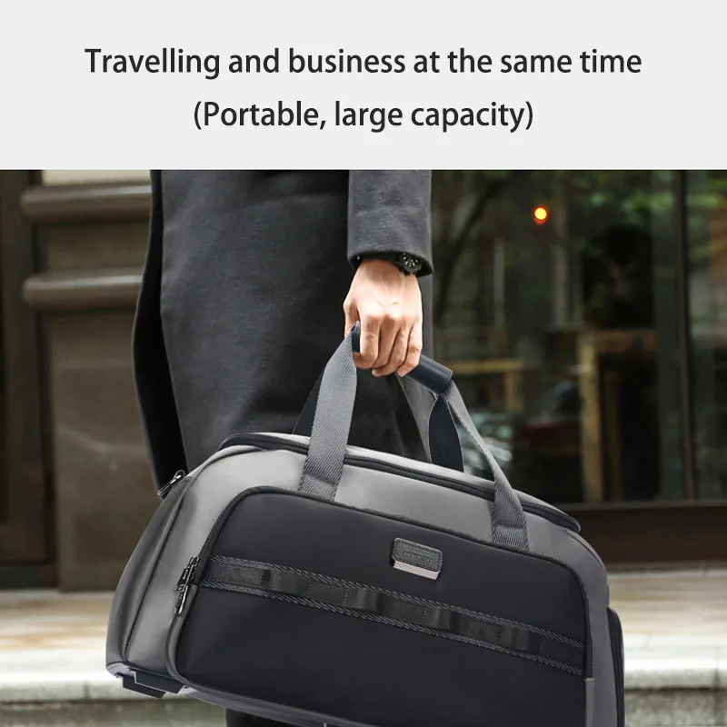 BOPAI men Travel Shoulder Waterproof Fitness Bag Large-Capacity Luggage Bag With Shoe Warehouse Design Business Luggage Bag