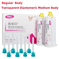 Dental Clear Regular Body Silicone Transparent Impression Material Transparent Elastomeric Medium Body For Dentist 50ml