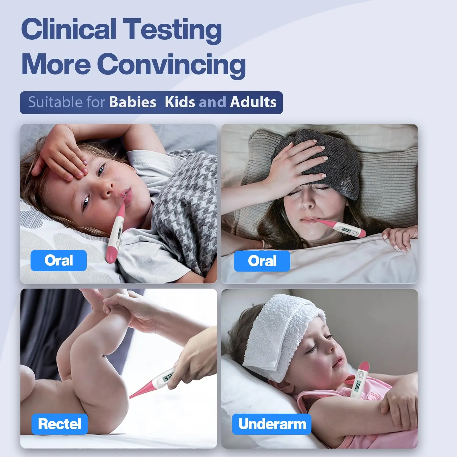 1 قطعة ميزان الحرارة الرقمي الإلكتروني قياس درجة الحرارة المنزلية لينة رئيس تجويف الفم تحت الإبط ميزان الحرارة كاشف الحمى #5