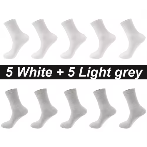 10Pairs/Lot Men Combed Cotton Socks Black Casual Business Breathable High Quality Man Sock New For Male Plus Size EU38-48 - Image 12