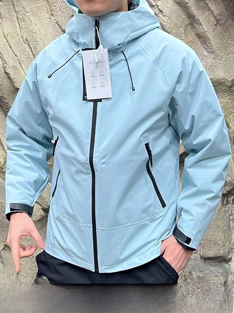 

Футболка в одном со съемным пухом Jaet, мужская и женская уличная ветрозащитная водонепроницаемая жесткая застежка-молния стандартной посадки Long Sve