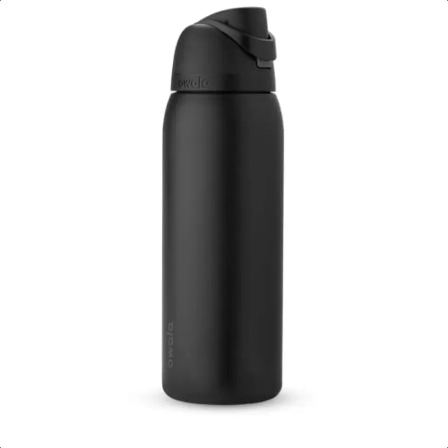

FreeSip Insulated Stainl Steel Water Bottle with Straw BPAFree Sports Water Bottle Great for Travel 40 Oz Very Very Dark