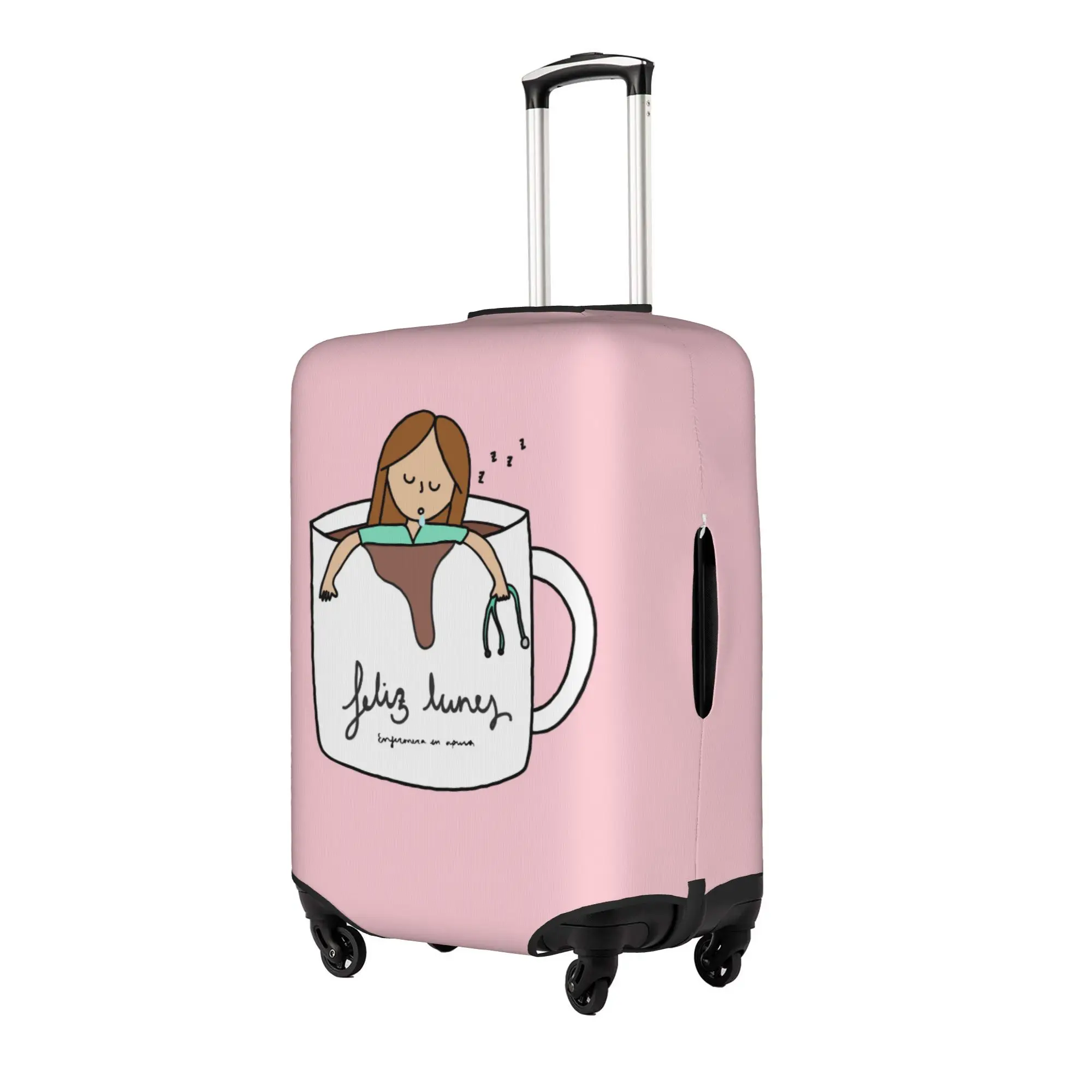 Enfermera En Apuros Doctor Nurse Medical Suitcase Cover Washable  Travel Luggage Covers for 18-32 inch