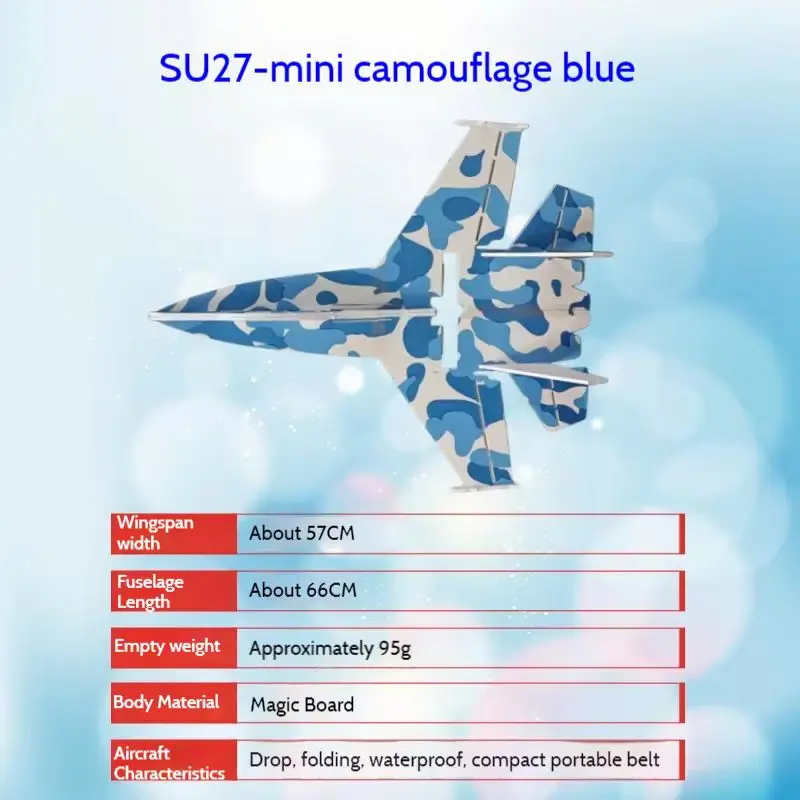 Su27mini Board Rc Model Airplane Remote Control Fixed Wing Mini Small Su27 Crash Resistant Magic Board Glider Children\'S Toy