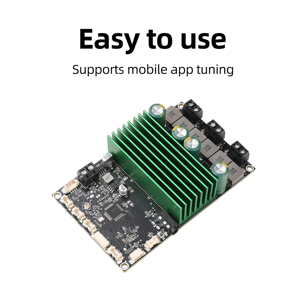 TPA3116 Bluetooth 2.1-Kanal-Verstärkerplatine, hohe Leistung 2x50W+100W 2x150W mit mobile App-Tuning für Heimkaraoke, Auto-Audio, DIY – Detail 4
