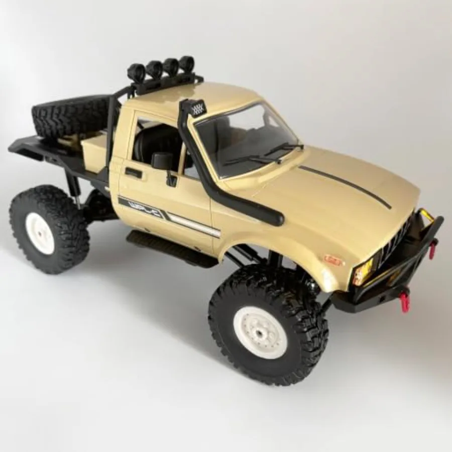 Off Road Semi Truck RC Crawler for outdoor use, ABS plastic body, black with red accents, 2.4 GHz full proportional control and