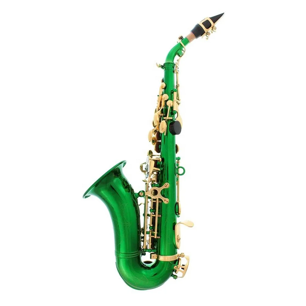 Green Body Curve Bell Soprano Saxophone BB Adjustable Foldable Waterproof Case [Customization Required]