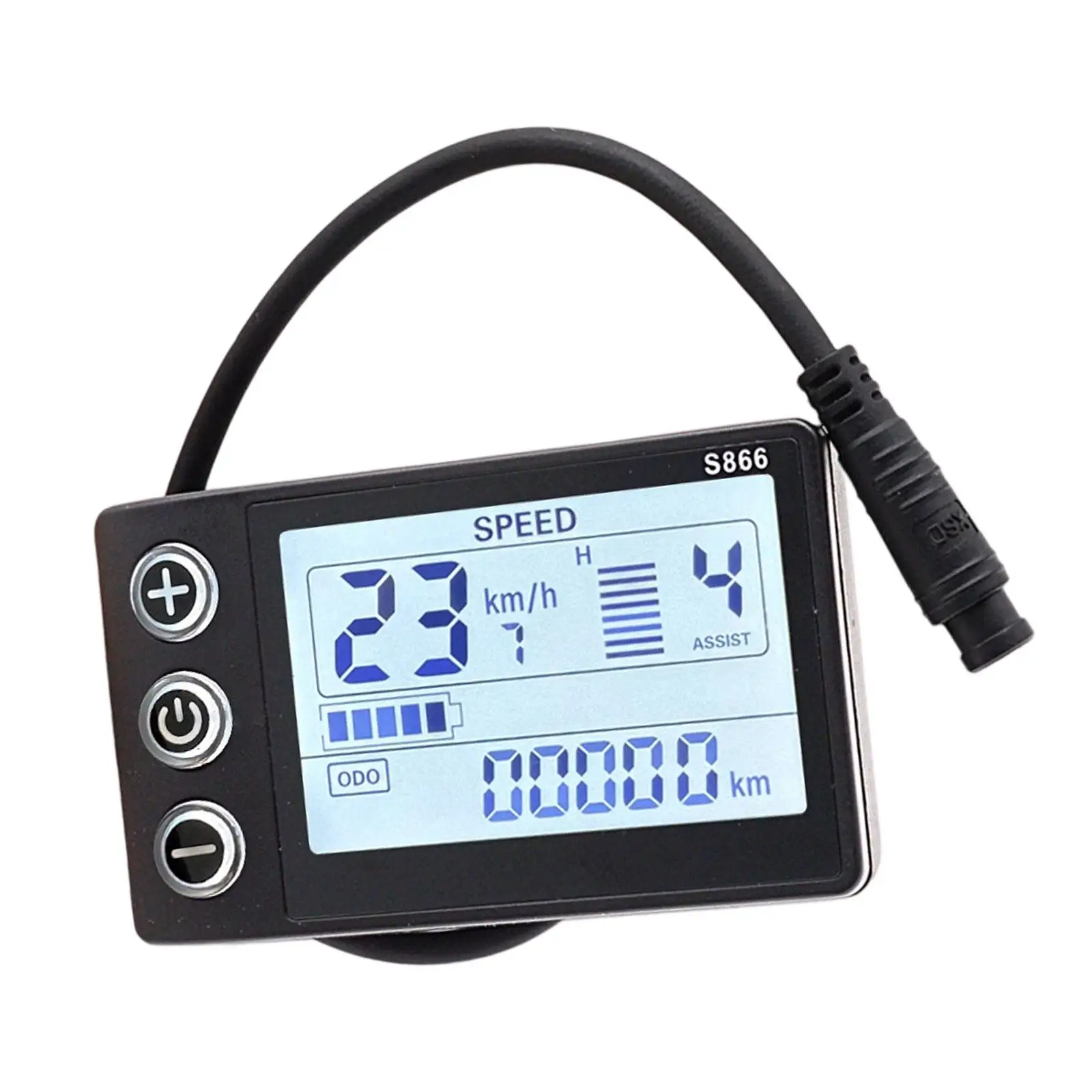 S866 Electric Bike LCD Display Meter Modification Easy Installation Repairing 24V 36V 48V Ebike LCD Display Control Panel