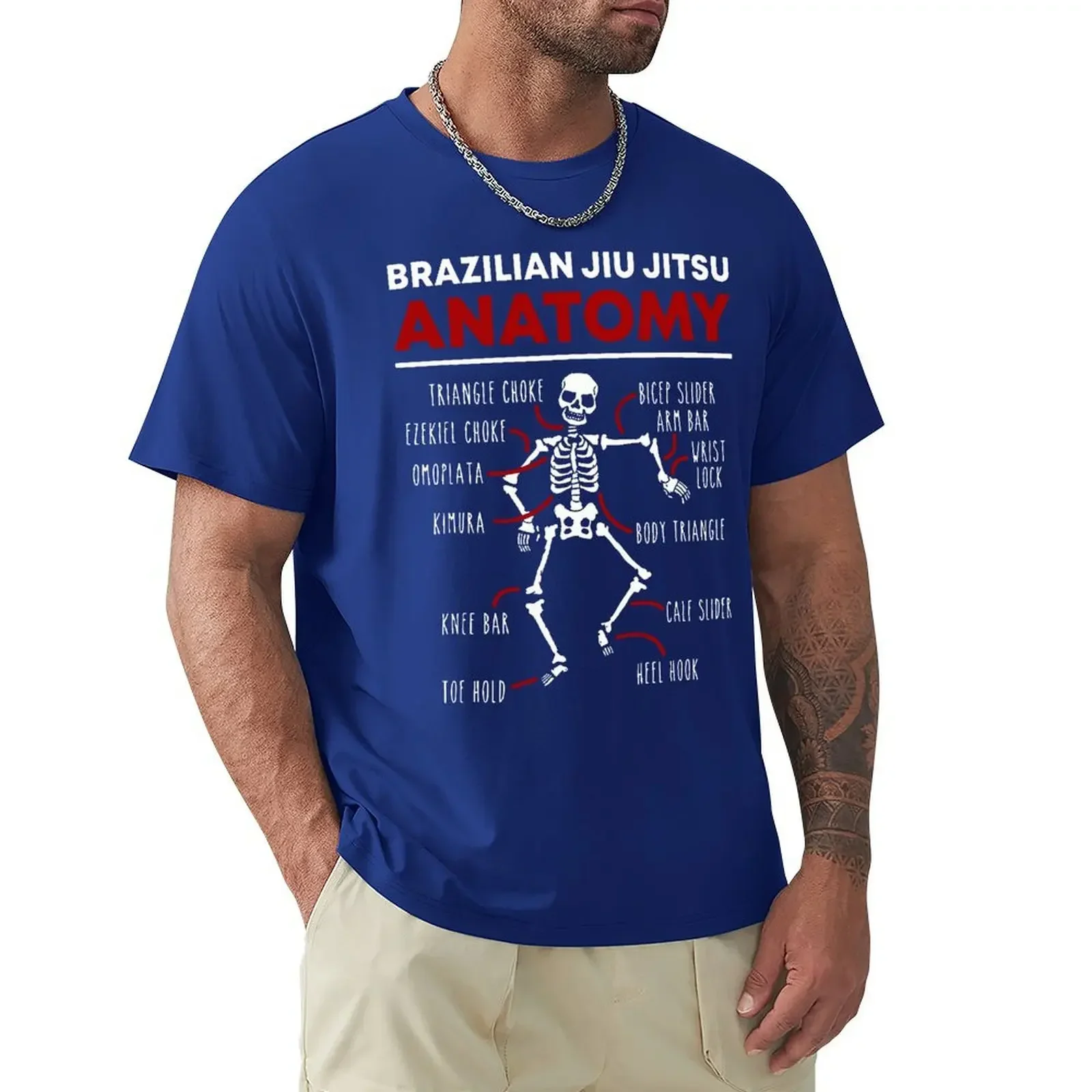 Graphic Streetwear Short Sleeve Harajuku Hip Hop T-shirt Brazilian Jiu Jitsu Anatomy Skeleton Funny Martial Arts T Shirts image 4