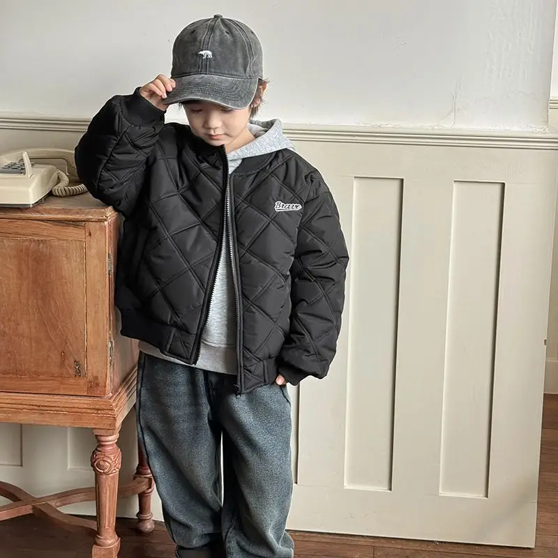 2026 New Fashion Kids Baseball Jacket Boys Girls Round Neck Casual Outerwear Warm Stylish Children Coat Streetwear Top