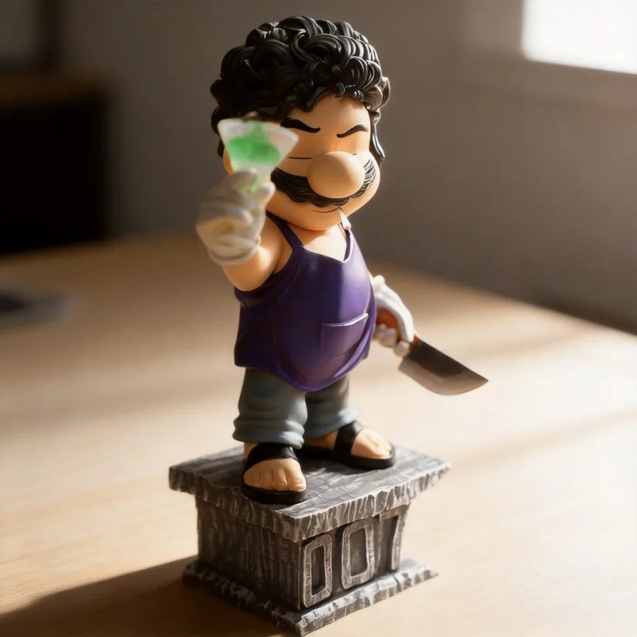 

Super Mario 007 Ling Ling Qi Version Plumber Anime Figure Collection Model Decoration Toy 18cm