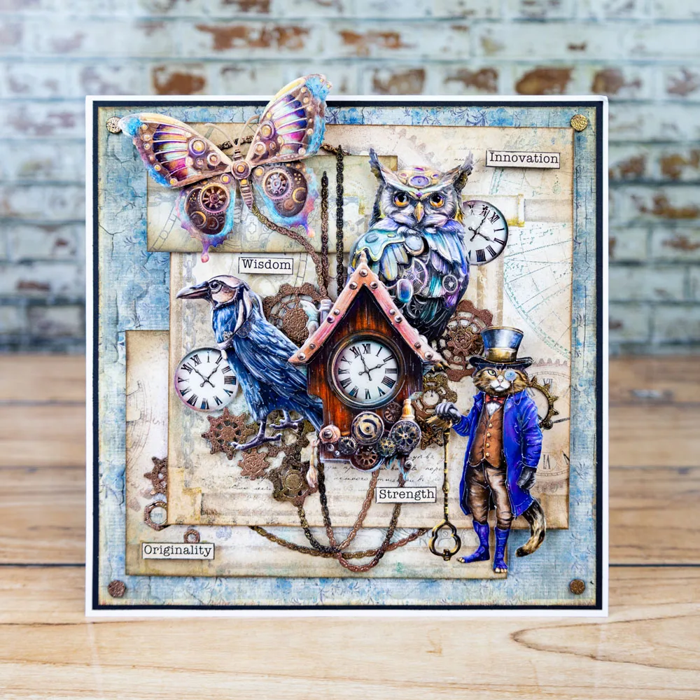 ختم القطع المعدنية لسكرابوكينغ ، رفرفة بالساعة ، كوربين ، وقت رافينا ، دودامين ، لانغدون ، أعمال البخار ، مذكرات ، استنسل الديكور #5