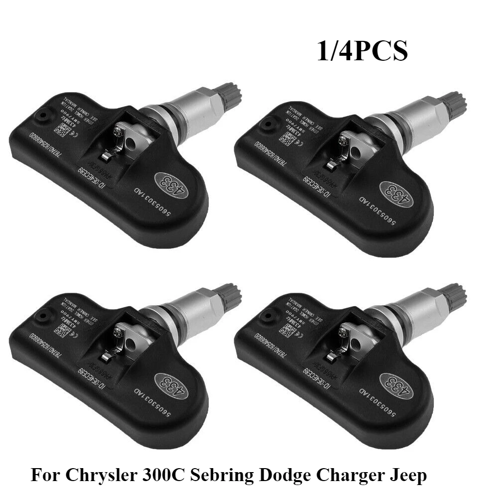 

1/4 шт. 56053031AD TPMS датчик контроля давления в шинах 433 МГц для Chrysler 300C Sebring Dodge Charger Jeep 56053031AC 68078768AA