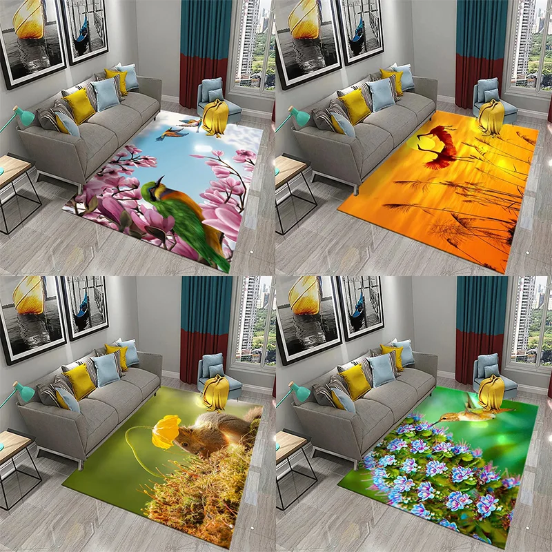 

3D Natural Landscape Carpet Colorful Art Pattern Living Room Decor Three-Dimensional Visual Home Floor Mat