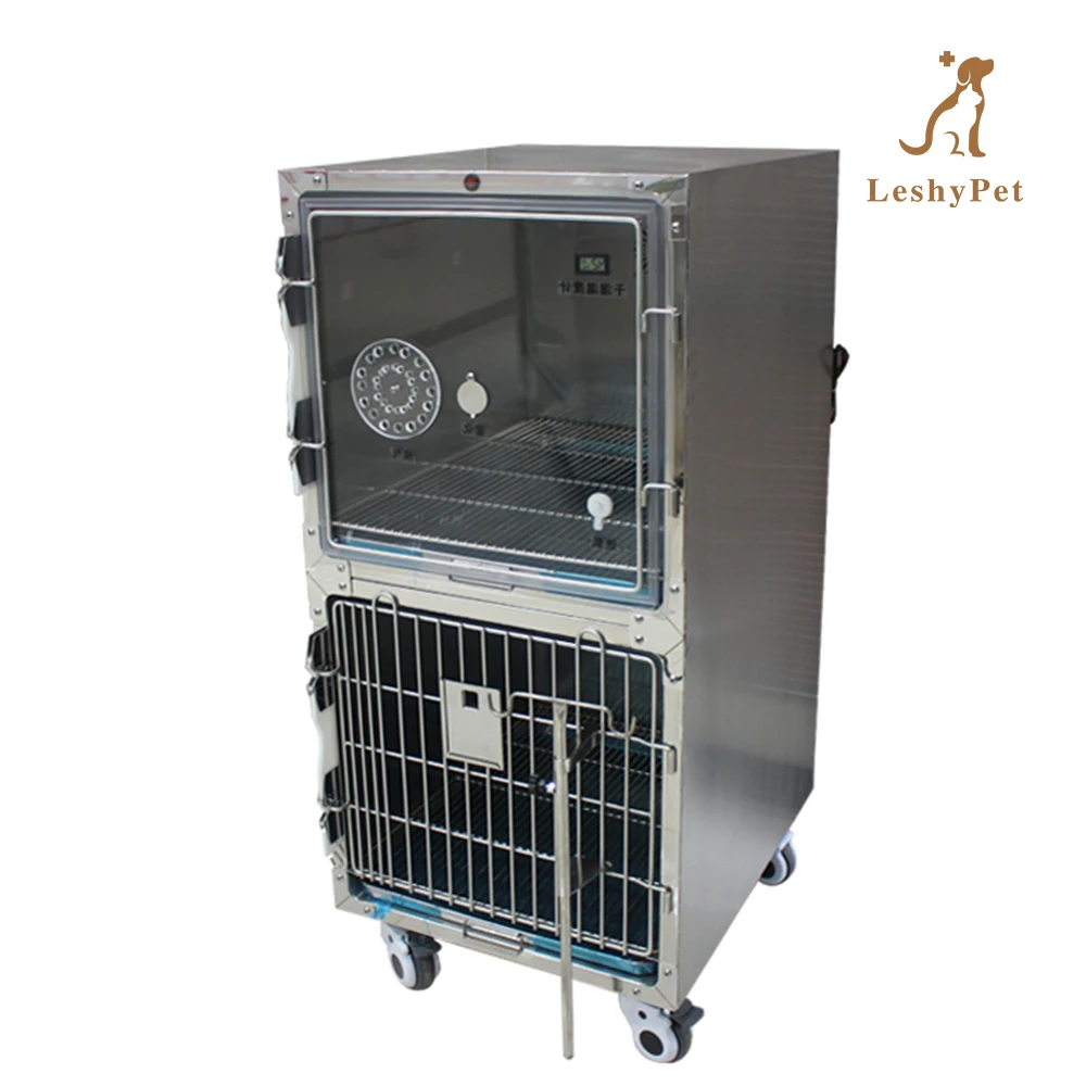 Leshypet 304 stainless steel lcu Oxygen Cabin Pet cage Luxury cat pet combination cage